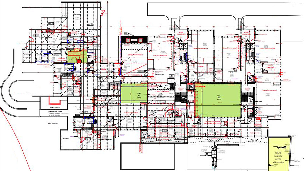 presentation d'un plan architectural