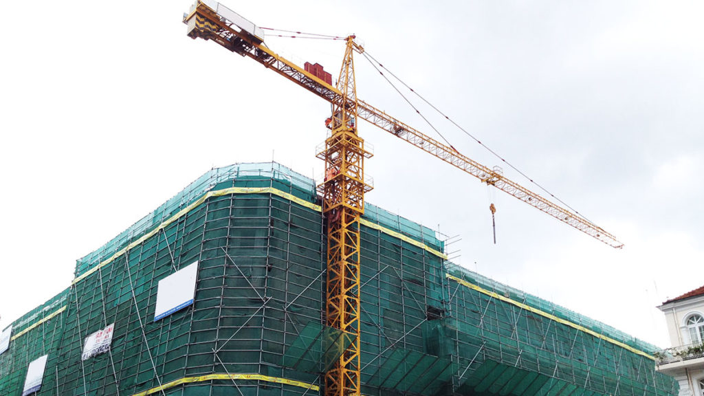 Chantier de construction d'un bâtiment